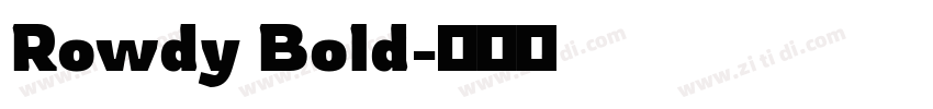 Rowdy Bold字体转换